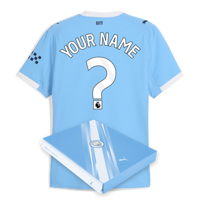 Manchester City Authentic Heimtrikot 2025/26 mit individuellem Druck in Geschenkbox