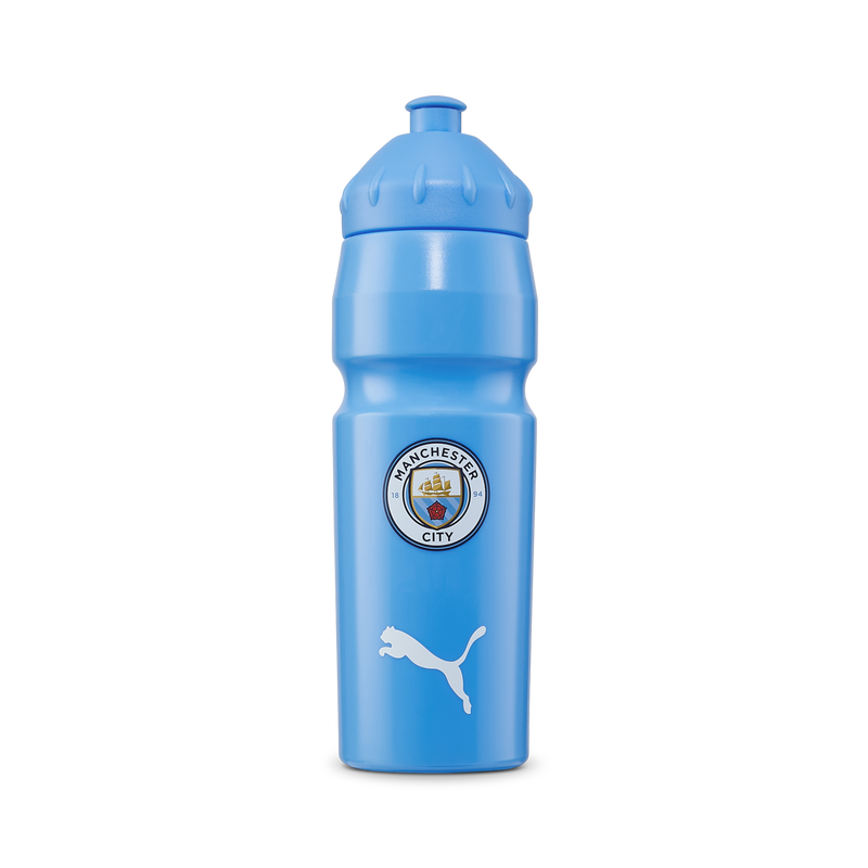 MCFC LW CREST PLASTIC WATER BOTTLE - team light blue