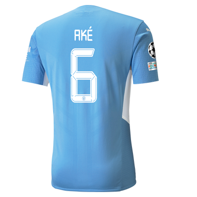 Manchester City Home Authentic Shirt 21/22 with Nathan Aké printing
