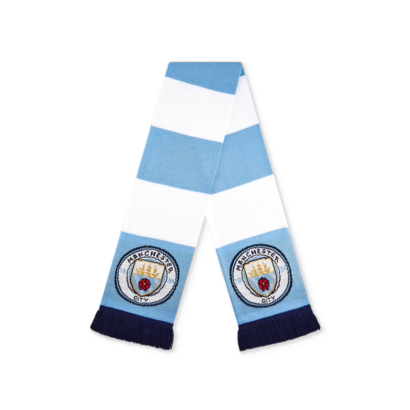 MCFC FW CREST 9 BAR SCARF - blue