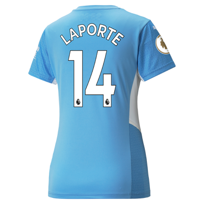 Womens Manchester City Home Shirt 21/22 with Aymeric Laporte printing