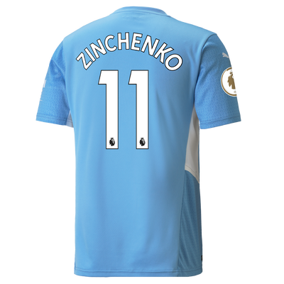 Manchester City Home Shirt 21/22 with Oleksandr Zinchenko printing
