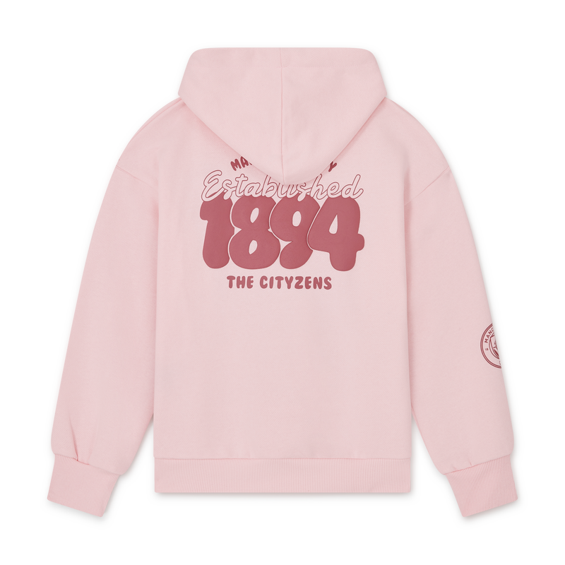 MCFC FW GIRLS BUBBLE TEXT HOODY - pink