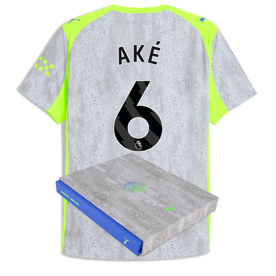 Maglia Authentic Third Manchester City 2025/26 con stampa AKÉ 6 in confezione regalo