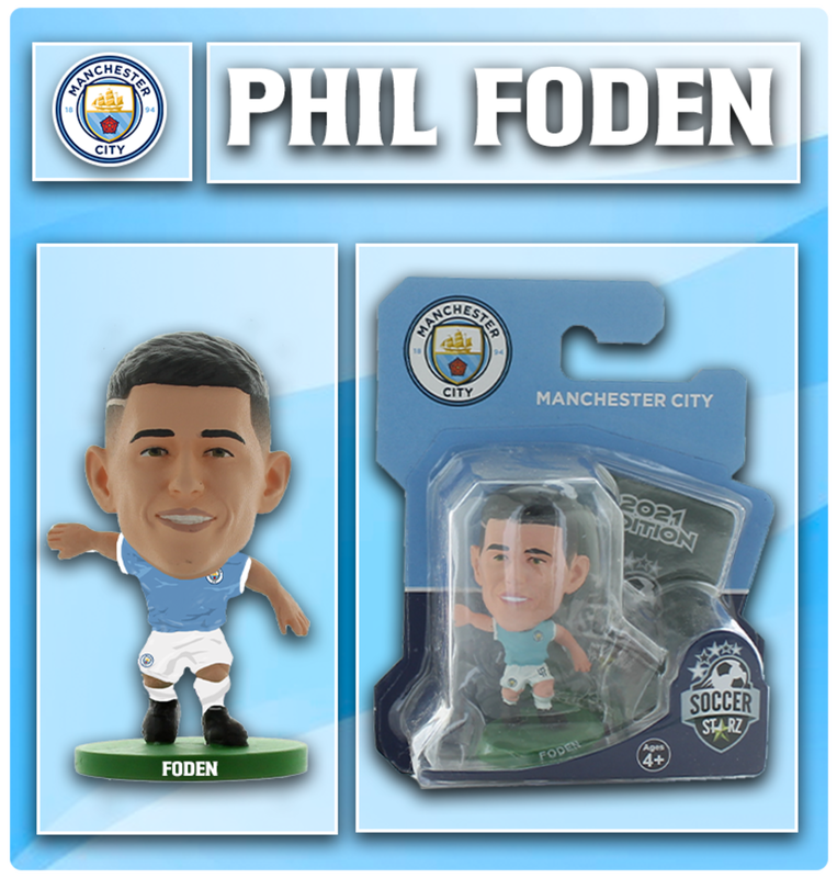 MCFC FW SOCCERSTARZ FODEN MINIFIGURE - light blue