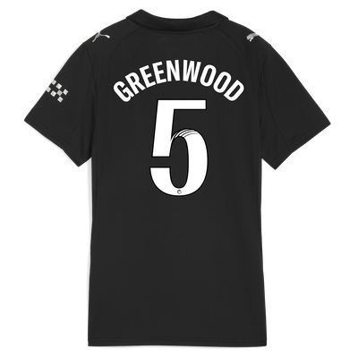 Women's Manchester City Away Jersey 2025/26 With GREENWOOD 5 Printing