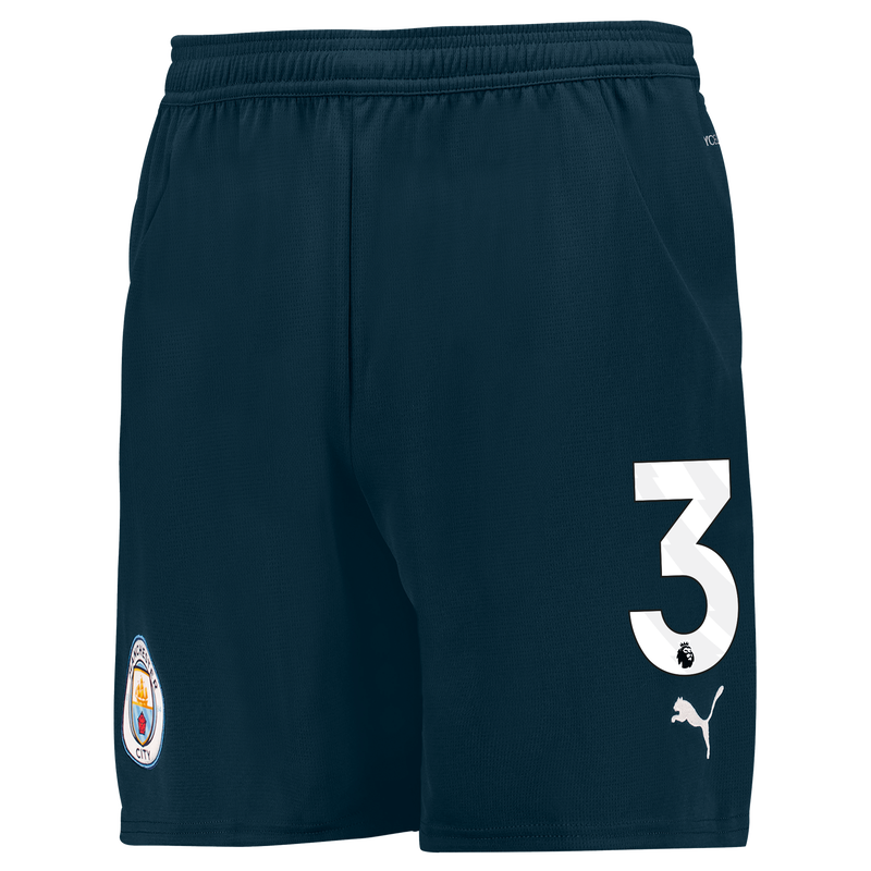 Man City Football Shorts 24/25 with #3 navy - Size L from polyester for males  - Official Manchester City FC store