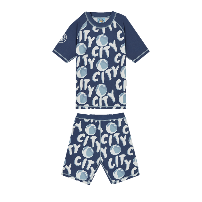 MCFC FW KIDS RASH SUIT SET - navy