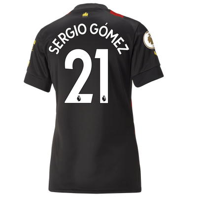 Women's Manchester City Away Jersey 2022/23 with SERGIO GÓMEZ 21 printing