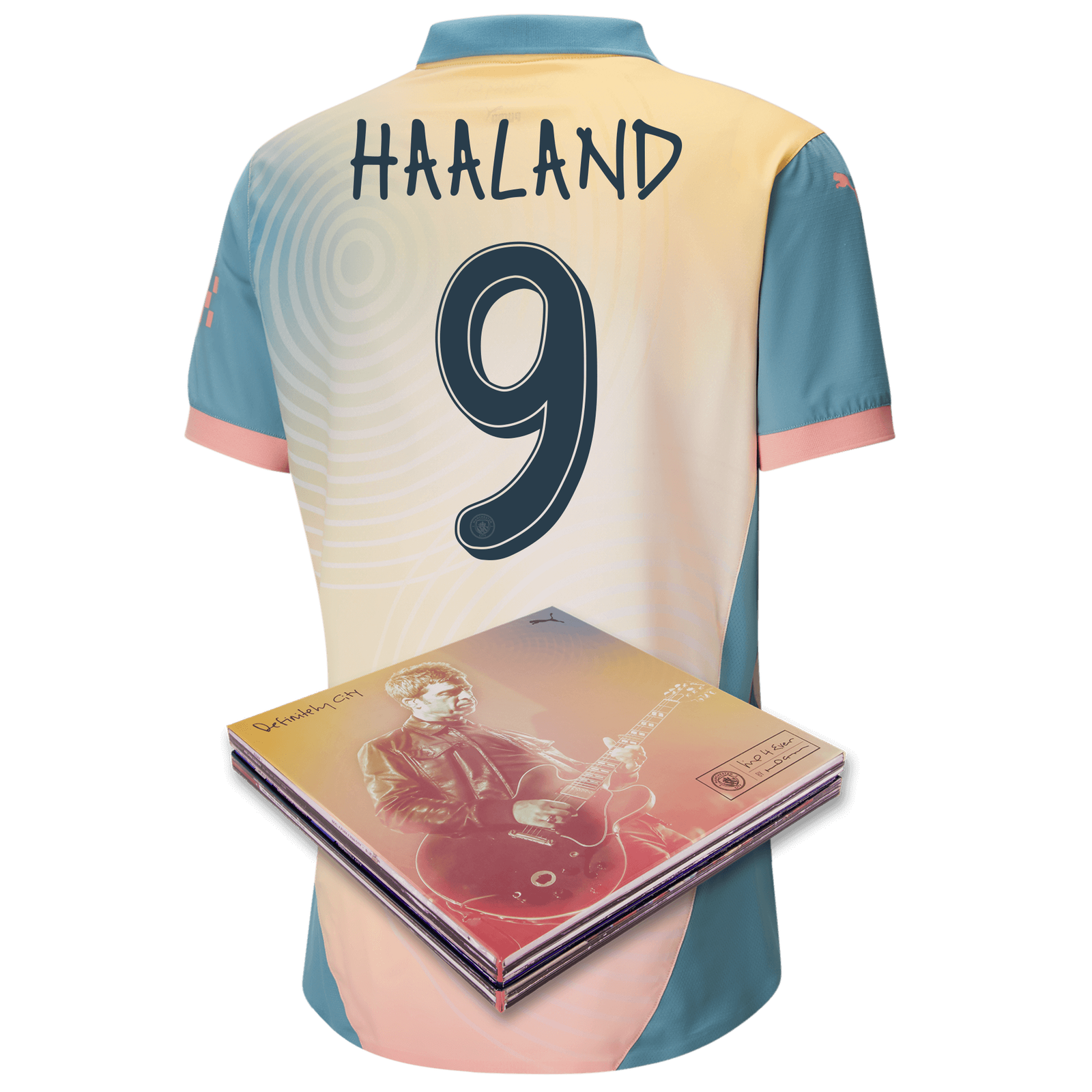 Manchester City Authentic 'Definitely City' Jersey 2024/25 with HAALAND 9  printing in Collector's Box