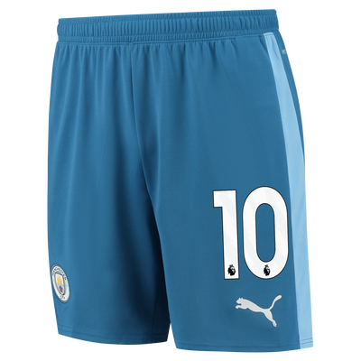 Kids' Manchester City Football Shorts 2023/24 with #10
