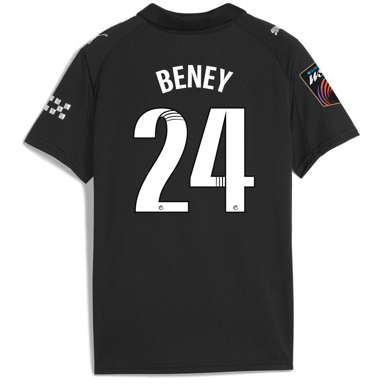 Kids' Man City Away Jersey 2025/26 With BENEY 24 Printing black - Check out all Manchester City t-shirts online - Official Manchester City FC store