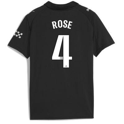 Kids' Manchester City Away Jersey 2025/26 With ROSE 4 Printing
