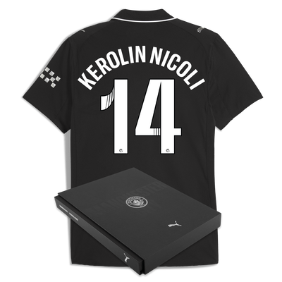 Manchester City Away Authentic Jersey 2025/26 With KEROLIN NICOLI 14 Printing in Gift Box
