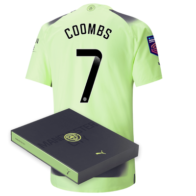 Manchester City Authentic Third Jersey 2022/23 with COOMBS 7 printing in Gift Box