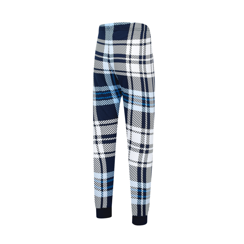 MCFC KIDS SS CHECK PJ - navy