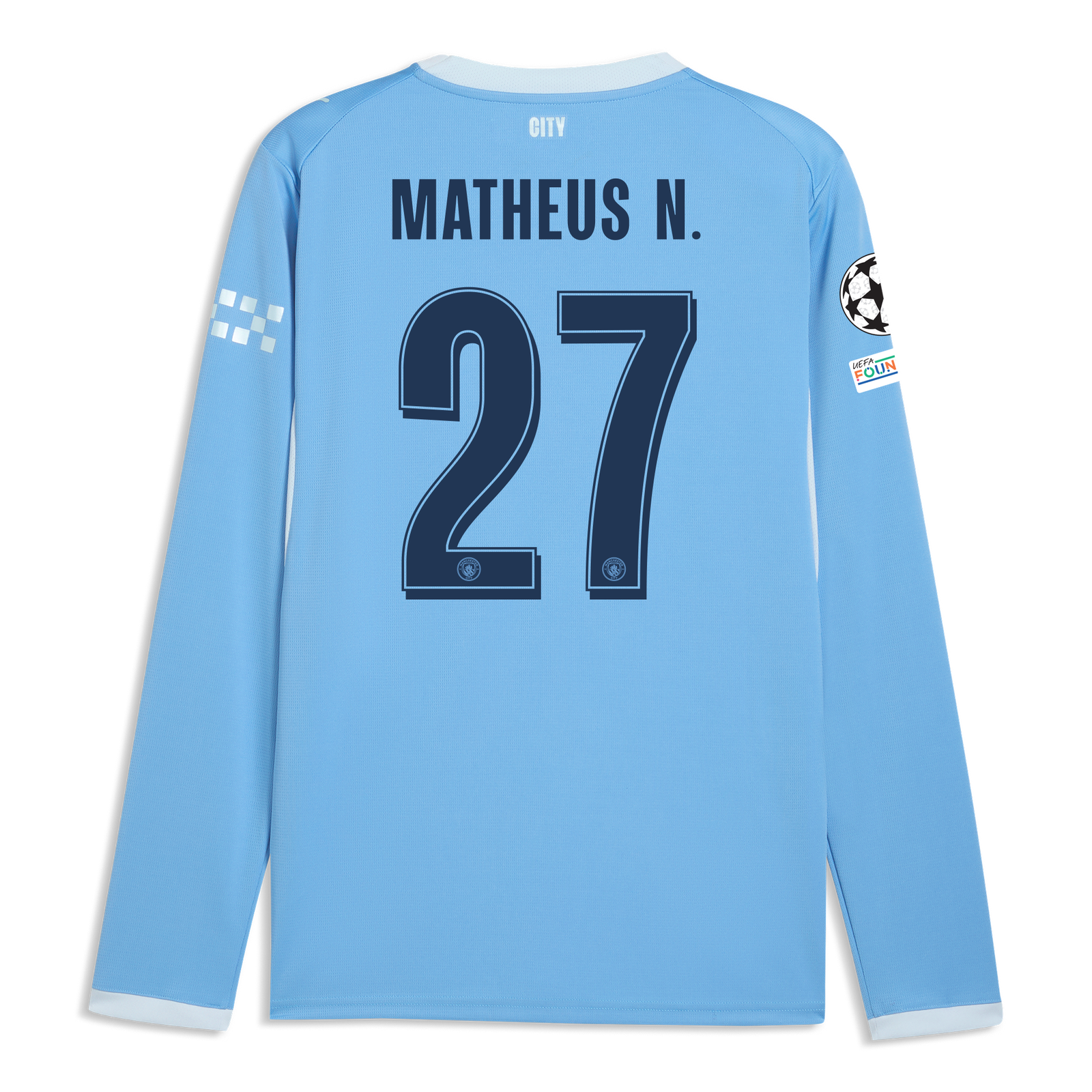マンチェスター・シティ ホーム ユニフォーム 2026/27 長袖 MATHEUS N
