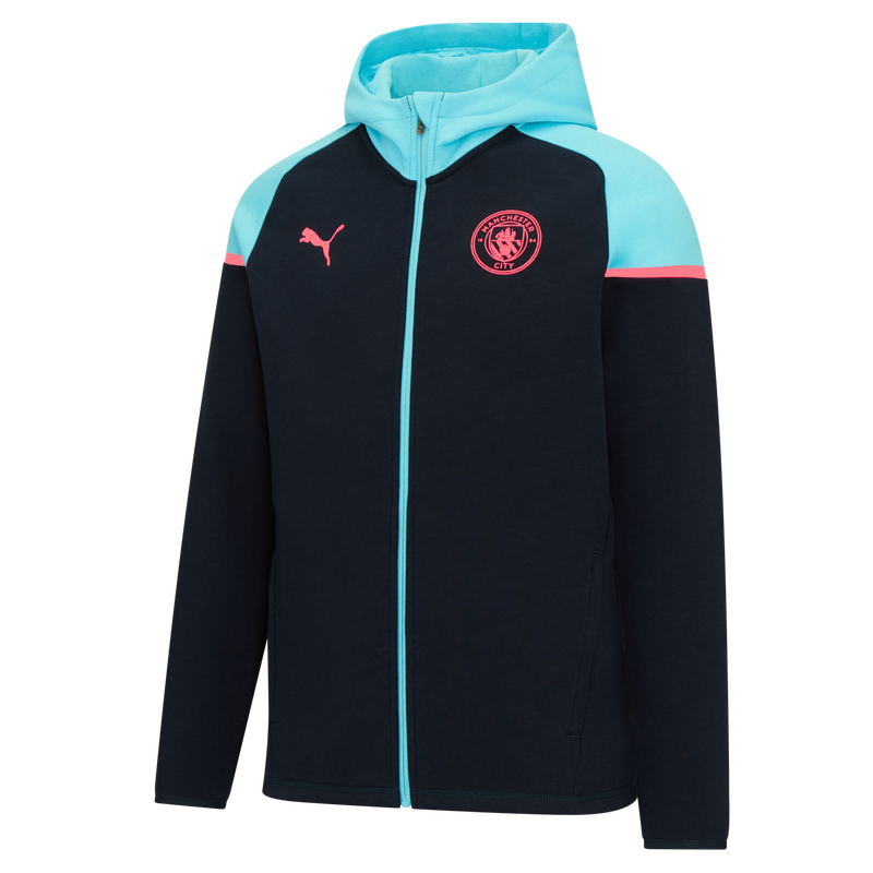 MCFC TR KIDS CASUALS HOODED JACKET - dark navy