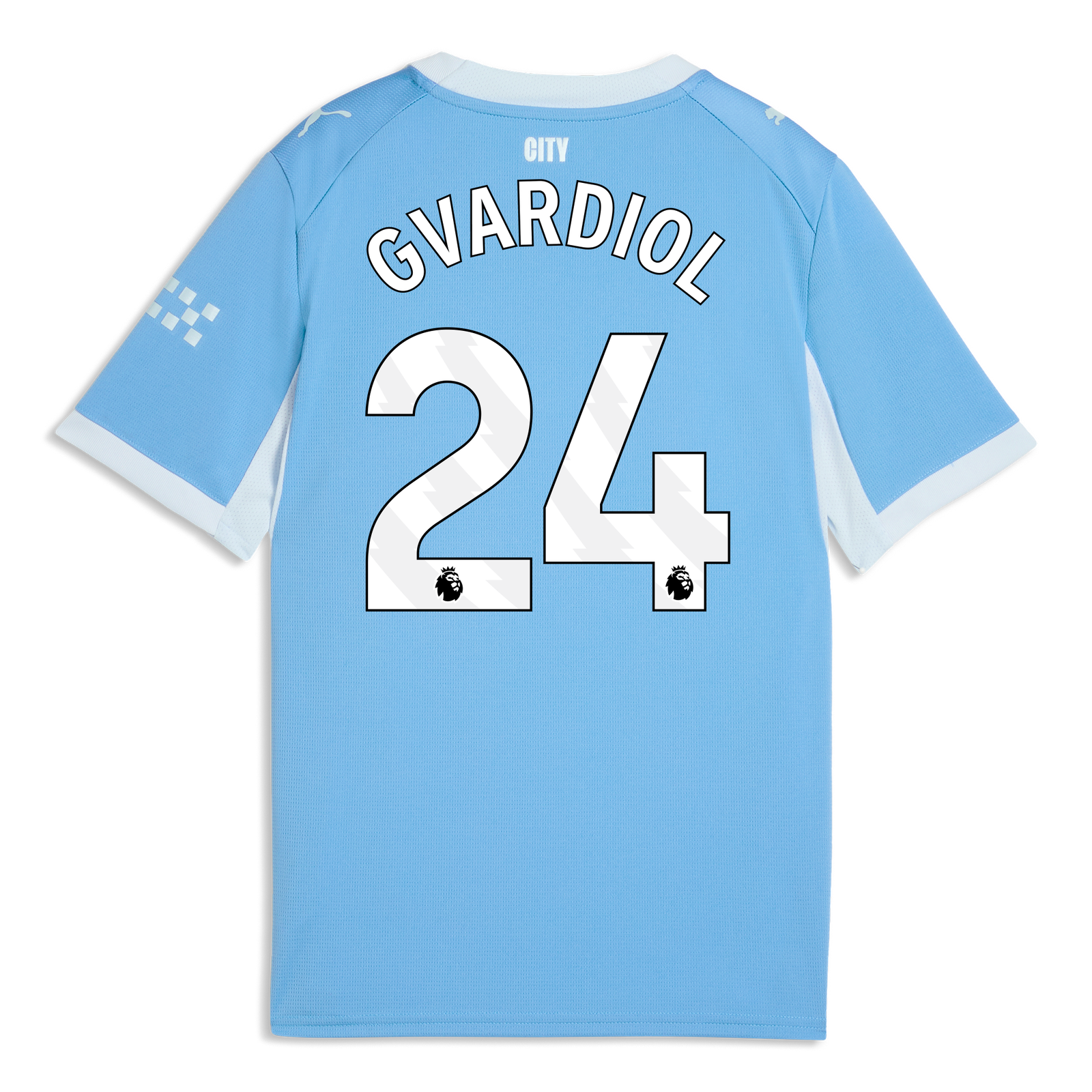 Kids' Manchester City Home Jersey 2026/27 With GVARDIOL 24