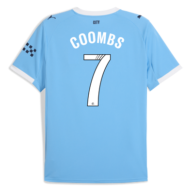 Manchester City Home Jersey 2025/26 With COOMBS 7 Printing