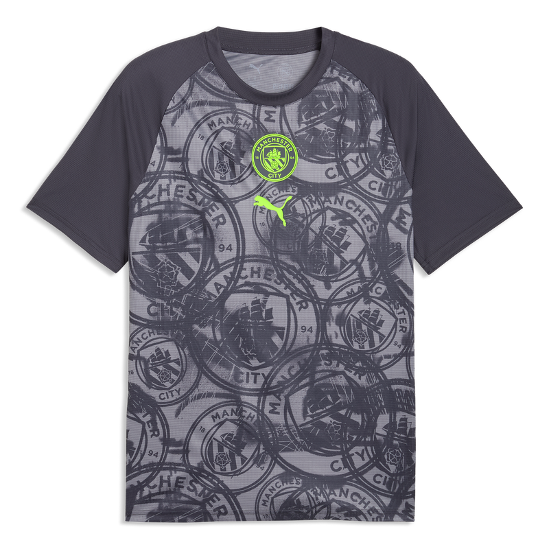 MCFC MW PREMATCH WARM UP JERSEY - Galactic Gray-Pro Green