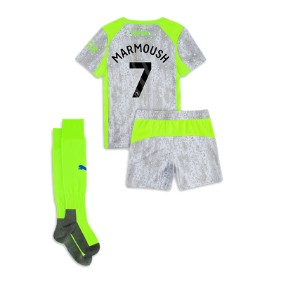 Manchester City Third Mini Kit 2025/26 With MARMOUSH 7 Printing