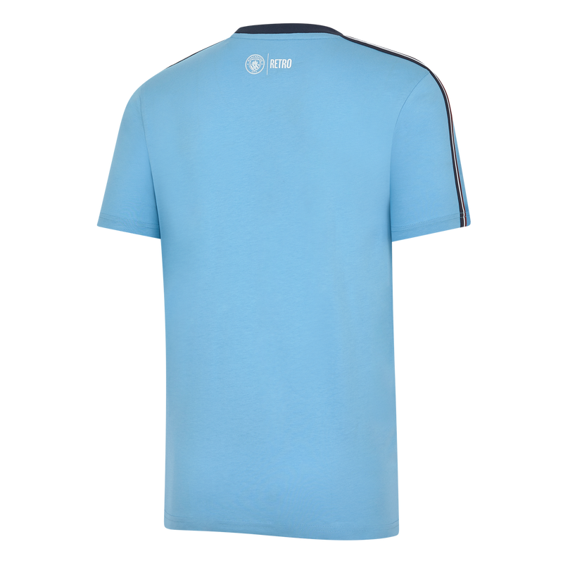 MCFC FW MENS RETRO TAPING TEE - team light blue
