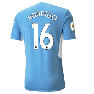Manchester City Home Authentic Shirt 21/22 with Rodrigo printing