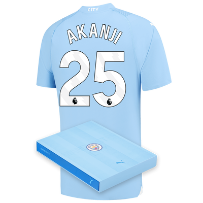 Manchester City Authentic Thuisshirt 2023/24 met AKANJI 25 bedrukking In Geschenkverpakking