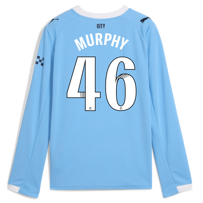 マンチェスター・シティ 2025/26 キッズ ホームユニフォーム（長袖 MURPHY 46プリント付き）