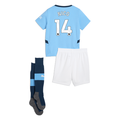 Manchester City Home Mini Kit 2024/25 With NICO 14 Printing