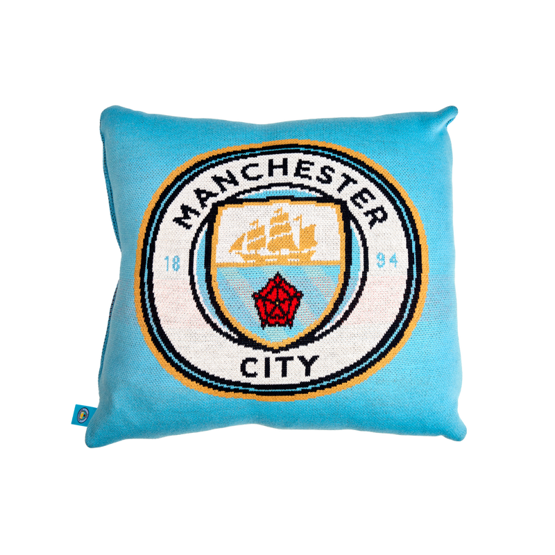 MCFC FW CREST CUSHION - blue