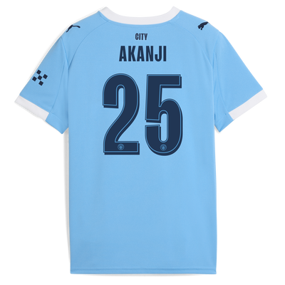 Manchester City Thuisshirt 2025/26 voor kinderen en AKANJI 25 bedrukking