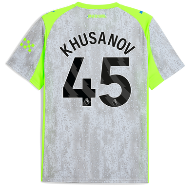 Manchester City Third Jersey 2025/26 With KHUSANOV 45 Printing