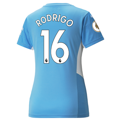 Womens Manchester City Home Shirt 21/22 with Rodrigo printing