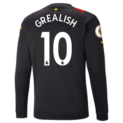 Manchester City Away Jersey 2022/23 long sleeve with GREALISH 10 printing