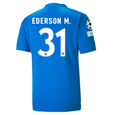 Manchester City Goalkeeper Jersey 22/23 with EDERSON 31 printing