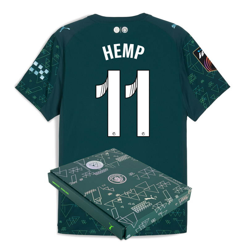 Man City EA SPORTS FC Authentic Jersey 2025/26 With HEMP 11 Printing in Gift Box green - Check out all Manchester City t-shirts online