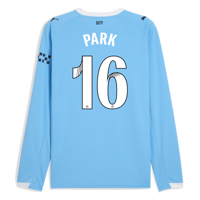 Manchester City Home Jersey 2025/26 Long Sleeve With PARK 16 Printing