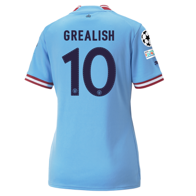 Women's Manchester City Home Jersey 22/23 with GREALISH 10 printing
