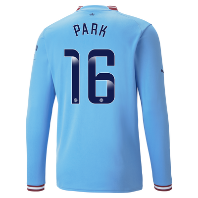 Manchester City Home Jersey 22/23 Long Sleeve with PARK 16 printing