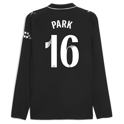 Manchester City Away Authentic Jersey 2025/26 Long Sleeve With PARK 16 Printing