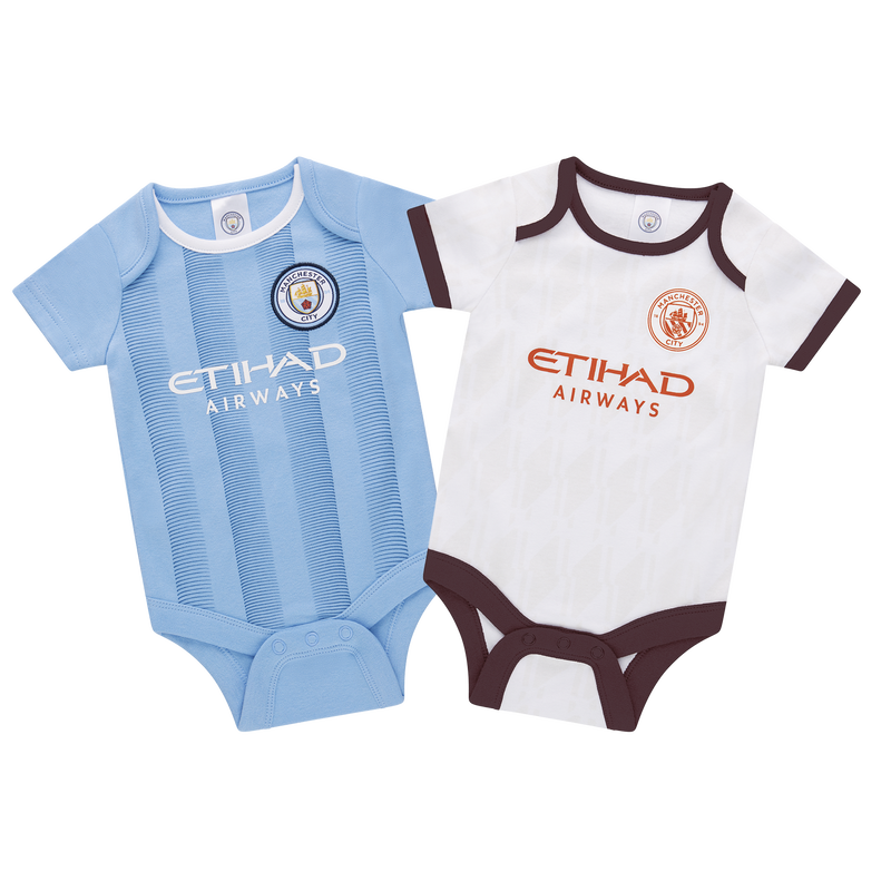 Manchester City Baby 2 Pack 2324 Bodysuit Official Man City Store