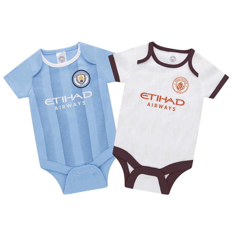 Manchester City Baby 2 Pack 23 24 Bodysuit Official Man City Store