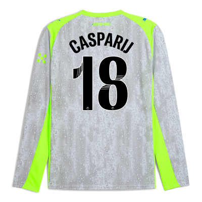 Manchester City Third Jersey 2025/26 Long Sleeve With CASPARIJ 18 Printing