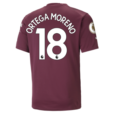 Manchester City Goalkeeper Jersey 2022/23 with ORTEGA MORENO 18 printing