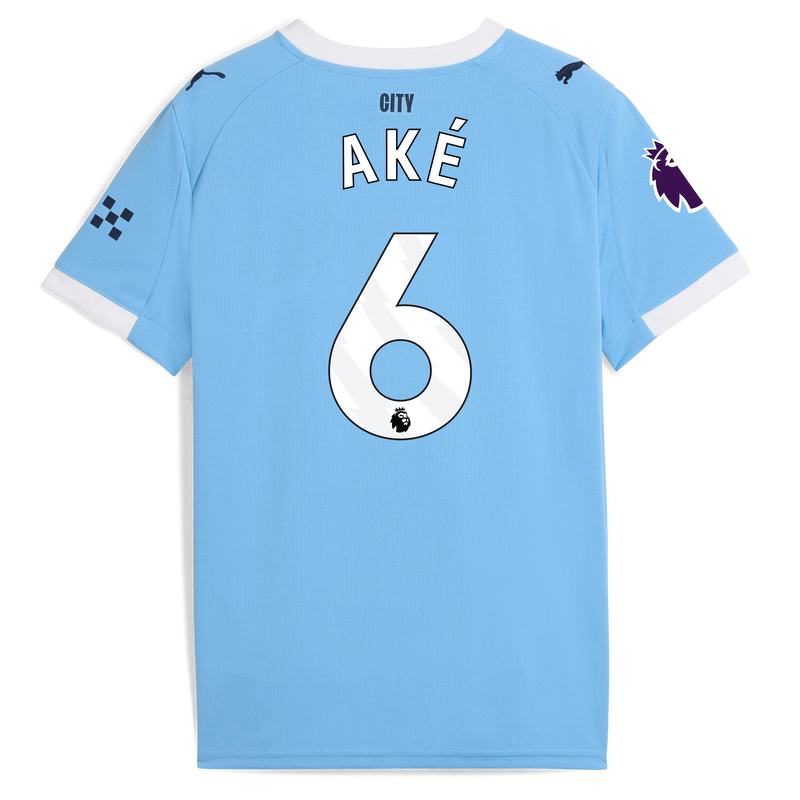 Kids' Man City Home Jersey 2025/26 With AKÉ 6 Printing  blue - Check out all Manchester City t-shirts online - Official Manchester City FC store