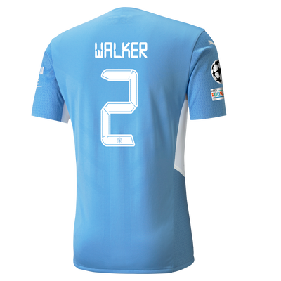 Manchester City Home Authentic Shirt 21/22 with Kyle Walker printing