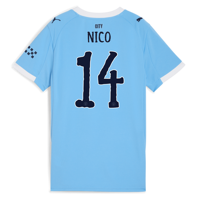 Maillot domicile femme Manchester City 2025/26 avec impression NICO 14