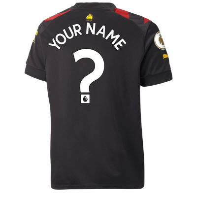 Kids' Manchester City Away Jersey 2022/23 with custom printing